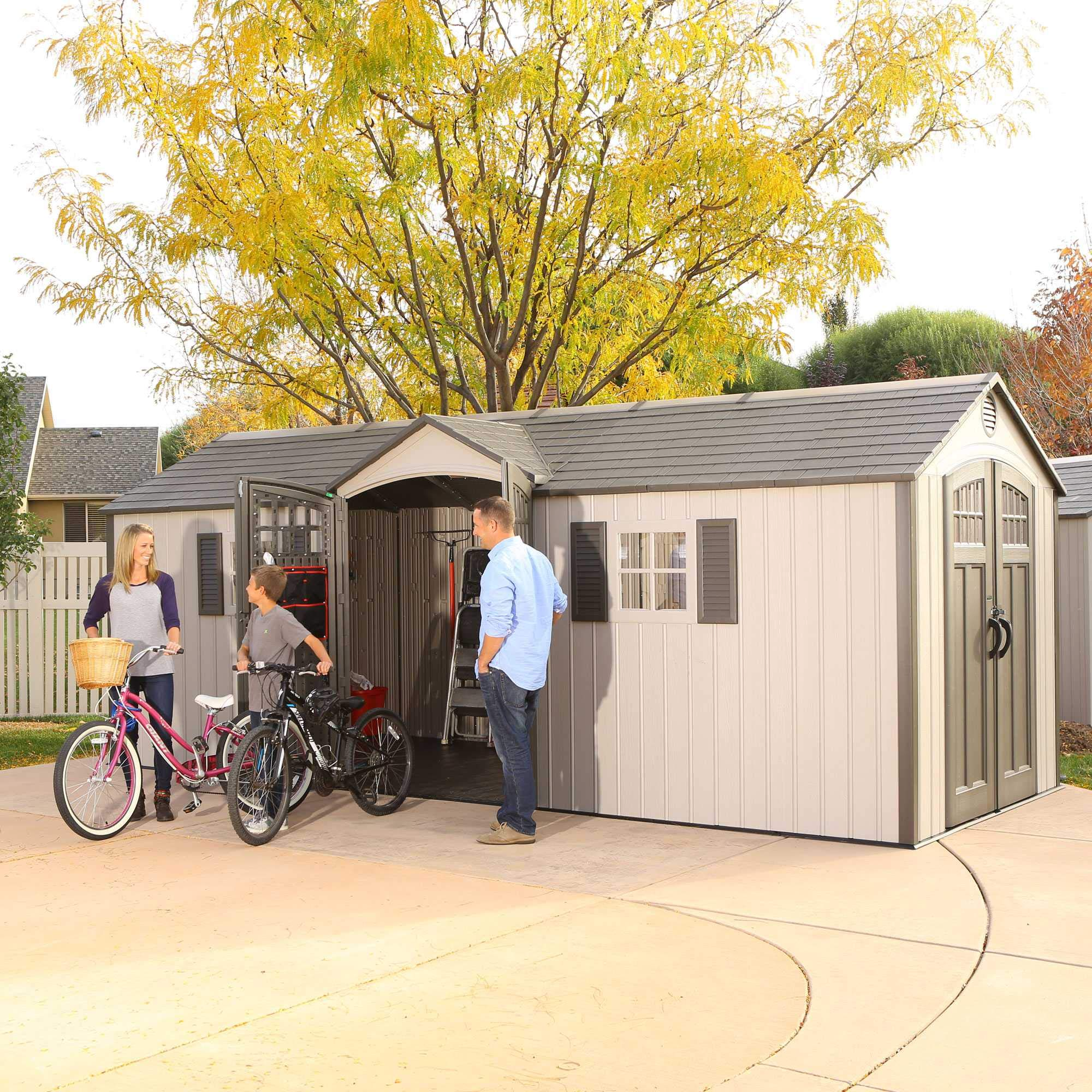【Storage Shed】【BS】20 ft. W x 8 ft. D Plastic Storage Shed