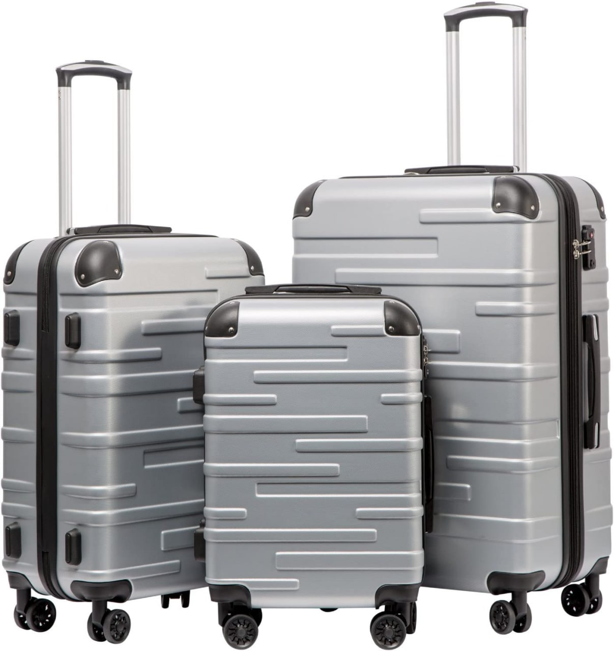 Coolife Luggage Expandable Suitcase 3 Piece Set with TSA Lock Spinner 20in24in28in