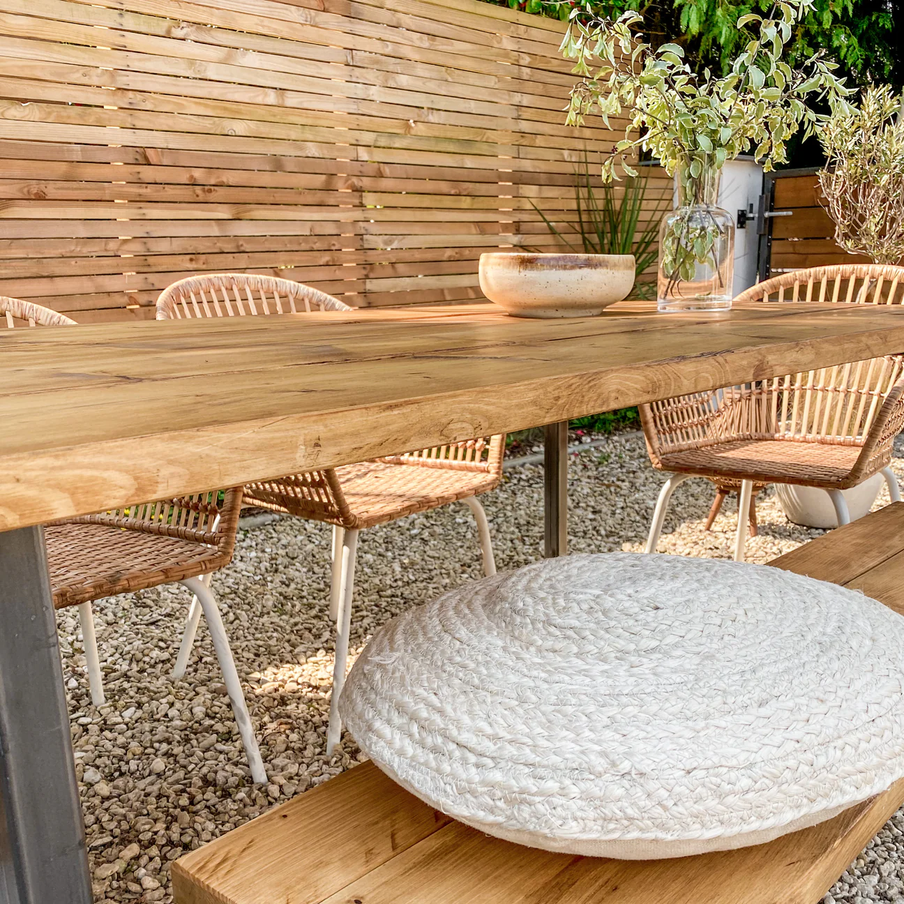 Garden table outdoor dining set picnic bench Patio Furniture Wooden Small Bistro Oak 6 seater and chairs Acacia