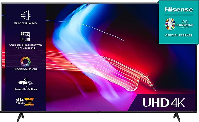 HISENSE 65A6GTUK (65 inch) 4K UHD Smart TV, with Dolby Vision HDR, DTS Virtual