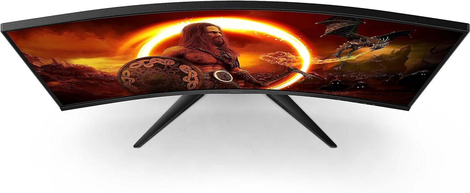 AOC Gaming C32G2ZE - 32 Inch FHD Curved Monitor, 240Hz, 1 ms MPRT, VA AMD FreeSync Premium, Low Input Lag (1920x1080@ 240Hz, 300 cd/m², HDMI/DP)