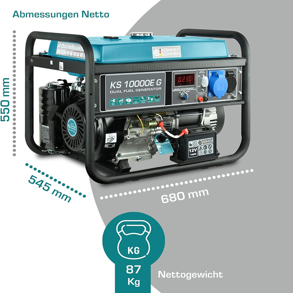 Könner & Söhnen KS 10000E G - Hybrid Benzin