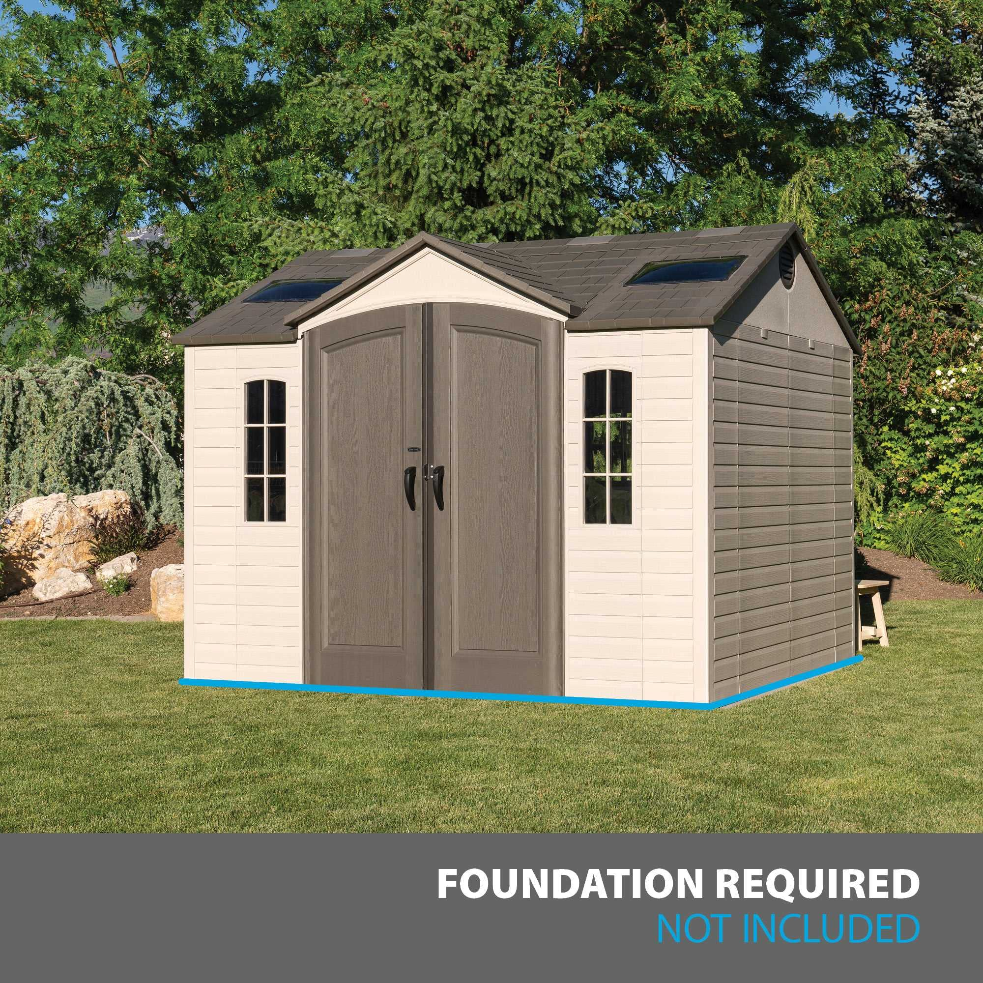 10x8 ft Outdoor Storage Shed, Desert Sand