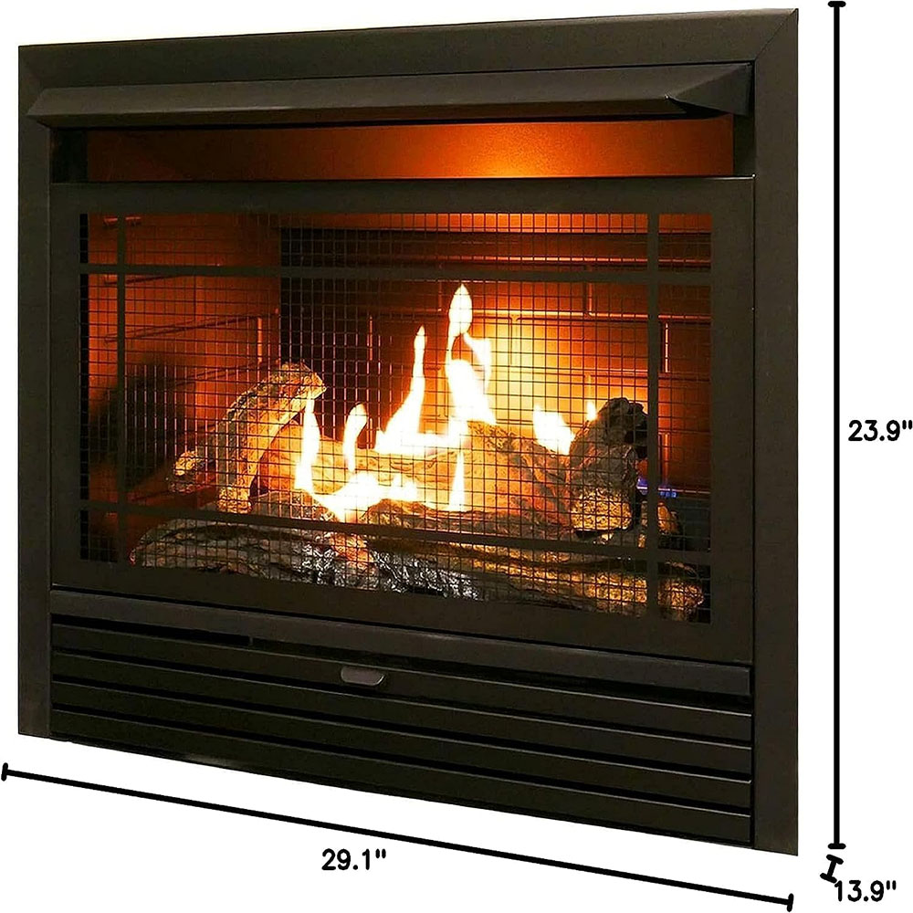 Duluth Forge Dual Fuel Ventless Fireplace Insert with Thermostatic Control
