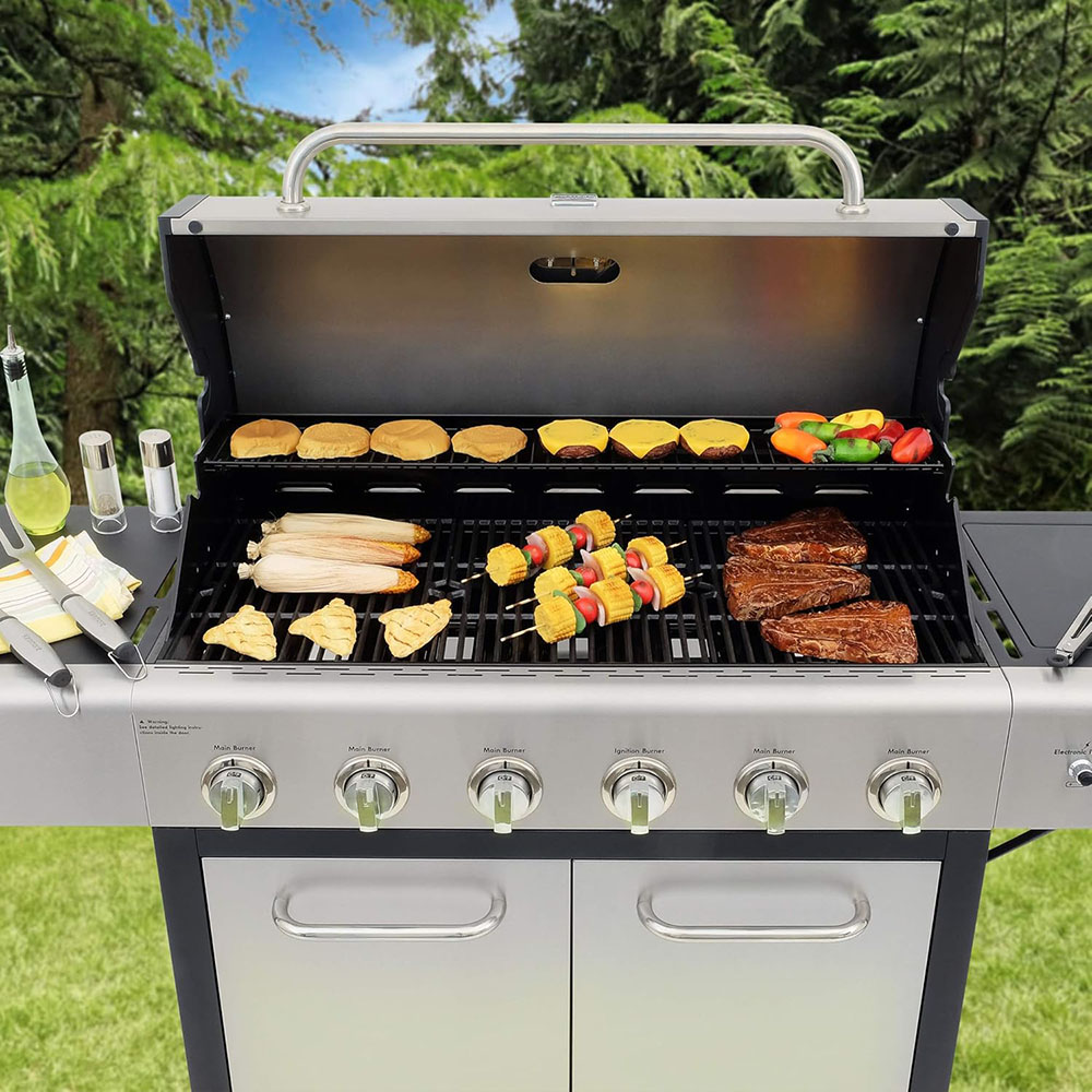 Kenmore PG-A40611S0L 6-Burner Cabinet Propane Gas Grill with Side Burner