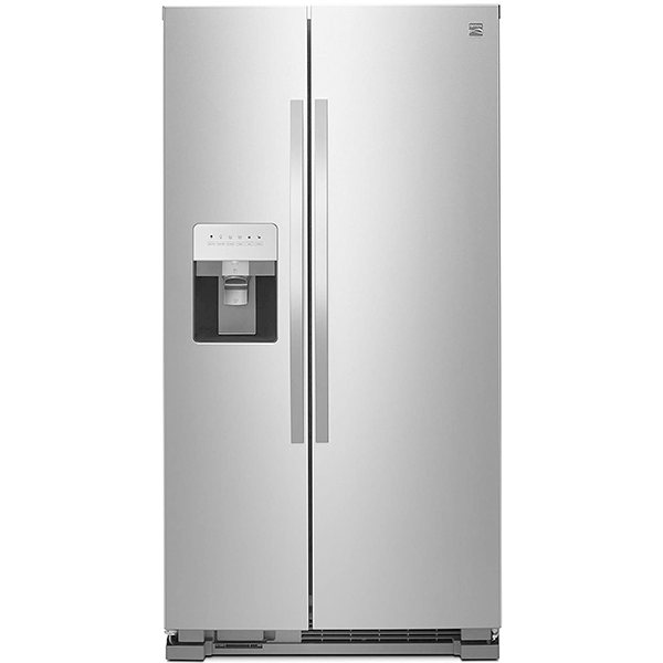 【Appliances】【BS】36 Side-by-Side Refrigerator and Freezer, 25 Cubic Feet Total, White